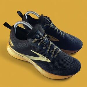 Brooks Shoes Levitate 4 Black Gold Victory Running Sneakers Women's 9B Gym Shoes